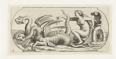 Diosa en un carro Nouveau Livre des Dieux et Deeßes De la Marine Bouckje of Sea Gods and Goddesses (título de la serie) de Hendrick de Keyser (I)