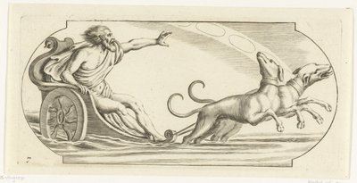 Marcha en un carro Nouveau Livre des Dieux et Deeßes De la Marine Bouckje of Sea Gods and Goddesses (título de la serie) de Hendrick de Keyser (I)