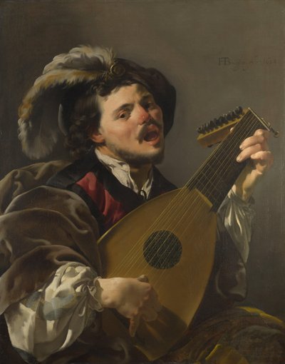 Holandés: Zingende lute spelen man Un hombre tocando el laúd de Hendrick ter Brugghen