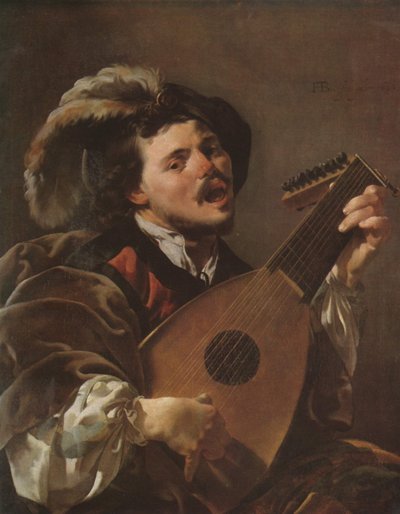 Holandés: Zingende lute spelen man Un hombre tocando el laúd de Hendrick ter Brugghen