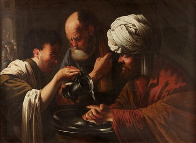 Pilato lavándose las manos, c.1615-1628 de Hendrick ter Brugghen