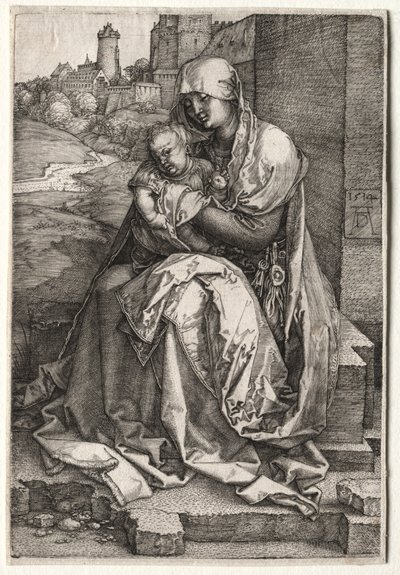 The Virgin and Child Seated by the Wall de Hendrick ter Brugghen