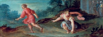 Atalanta y las manzanas doradas, c1619 de Hendrick van Balen