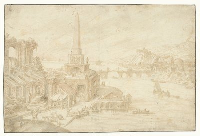 Obelisco junto a las ruinas
Regionum, Rurium, Fundorumque (...) (título de la serie) de Hendrick van Cleve