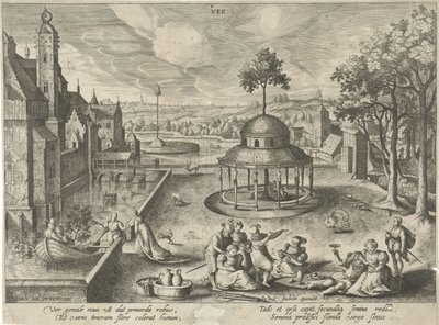 Primavera Ver (título en el objeto) Las cuatro estaciones (título de la serie) de Hendrick van Schoel