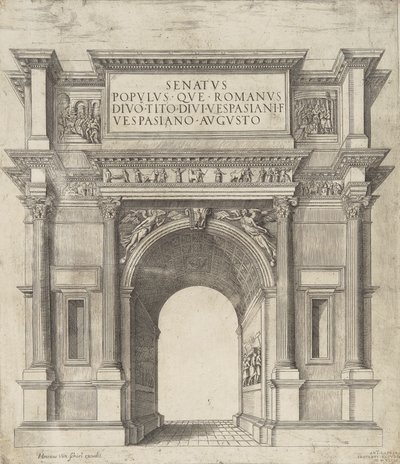 Senatus Populus Que Romanus Divo Tito Divi Vespasiani Filio Vespasiano Augusto de Hendrick van Schoel