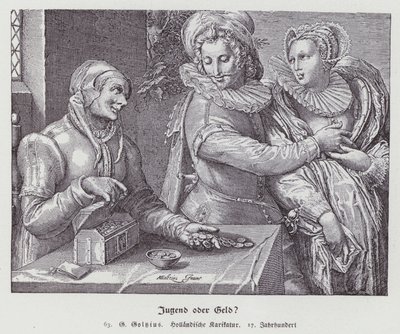 Amor desigual de Hendrik (after) Goltzius