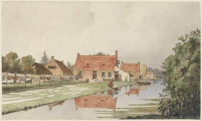 Gradas detrás de un canal de Hendrik Abraham Klinkhamer