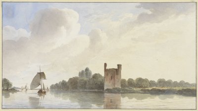 Ruinas de Huis te Merwede cerca de Dordrecht en el río Maas de Hendrik Abraham Klinkhamer