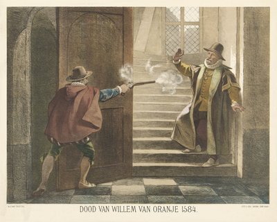 Asesinato de Guillermo de Orange, 1584 Muerte de Guillermo de Orange 1584 (título sobre objeto) de Hendrik Albert van Trigt