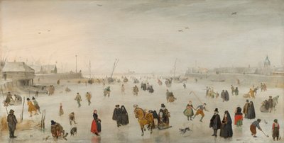 Una escena en el hielo de Hendrik Avercamp