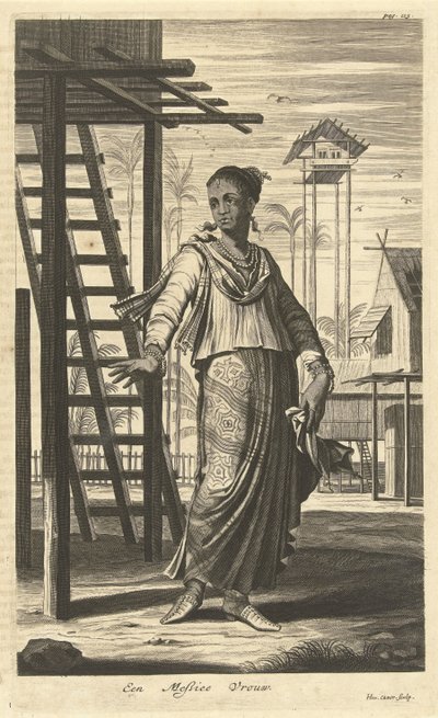 Retrato de una mujer de etnia mixta Una mujer Mastice (título sobre objeto) de Hendrik Causé
