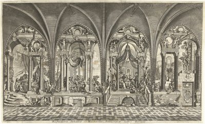 Pinturas en el refectorio de Sint Michielsabdij en Amberes de Hendrik Causé