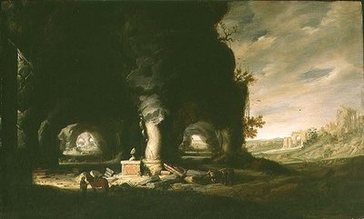 Una Gruta en un Paisaje Imaginario, c.1643 de Hendrik Cornelisz. van Vliet