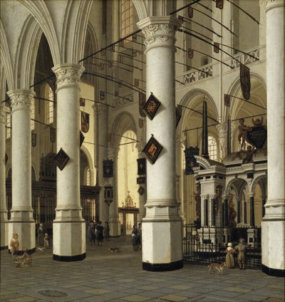 Interior de la Nieuwe Kerk, Delft de Hendrik Cornelisz. van Vliet