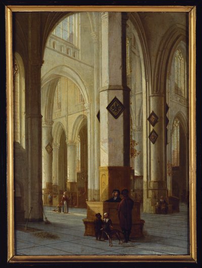 Interior de la iglesia de San Bavón (pintura sobre lienzo) de Hendrik Cornelisz. van Vliet