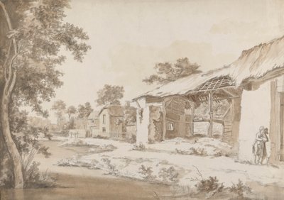 Granja en ruinas cerca de Coombe en Gittisham en Devonshire, a tres millas de Honiton, Devon de Hendrik Frans de Cort