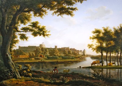 Vista del castillo de Windsor desde Eton de Hendrik Frans de Cort