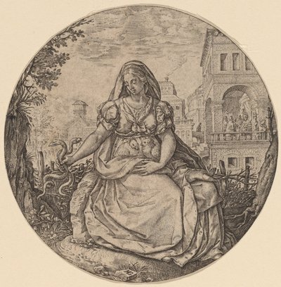 Alegoría de la Prudencia de Hendrik Goltzius