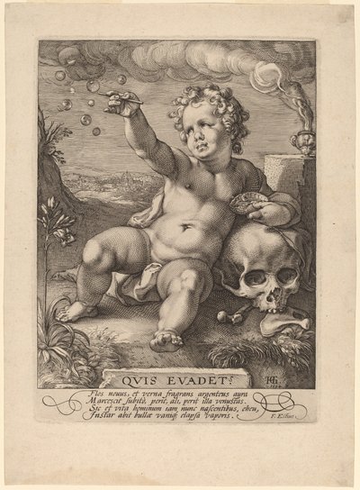 Alegoría de la transitoriedad ("Homo Bulla") de Hendrik Goltzius