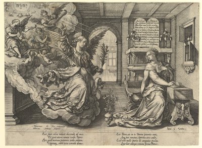 Anunciación, 1594 de Hendrik Goltzius