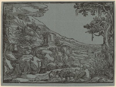 Paisaje Arcadio de Hendrik Goltzius