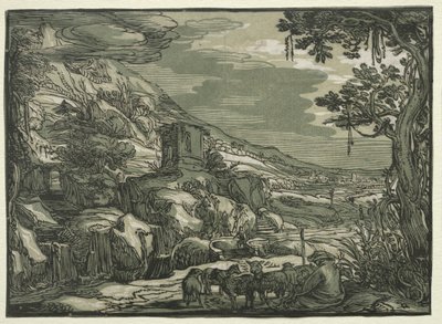 Paisaje arcadiano de Hendrik Goltzius
