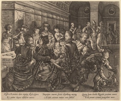 Banquete en la Casa de Tarquinius Collatinus de Hendrik Goltzius
