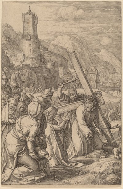 Cristo llevando la cruz de Hendrik Goltzius