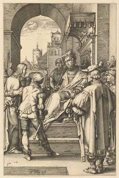 Cristo ante Pilato, de La Pasión de Cristo, 1596 de Hendrik Goltzius