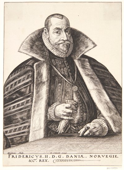 Danés: Frederik II, Rey de Dinamarca y Noruega de Hendrik Goltzius