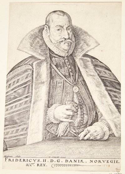 Danés: Frederik II, Rey de Dinamarca y Noruega de Hendrik Goltzius