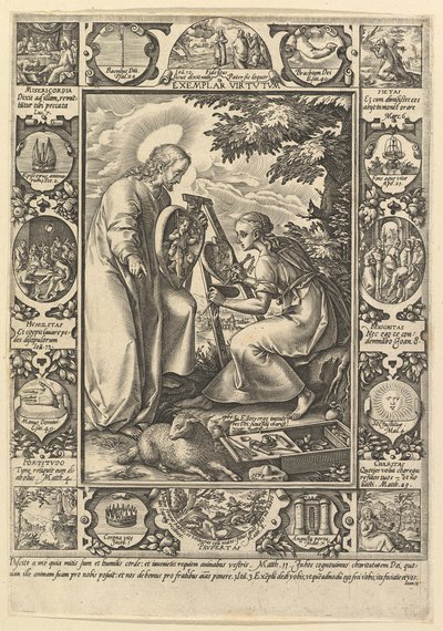 Exemplar Virtutum, de las Escenas Alegóricas de la Vida de Cristo de Hendrik Goltzius
