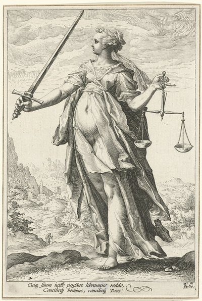 Justicia y equidad de Hendrik Goltzius