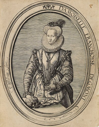 Françoise de Luxemburgo, Condesa de Gavre, Dama de Fiennes 1495-1557, 1580 de Hendrik Goltzius
