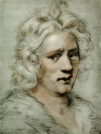 Estudio de cabeza de un joven de Hendrik Goltzius