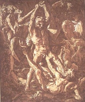 Hércules matando a Caco (grabado) de Hendrik Goltzius