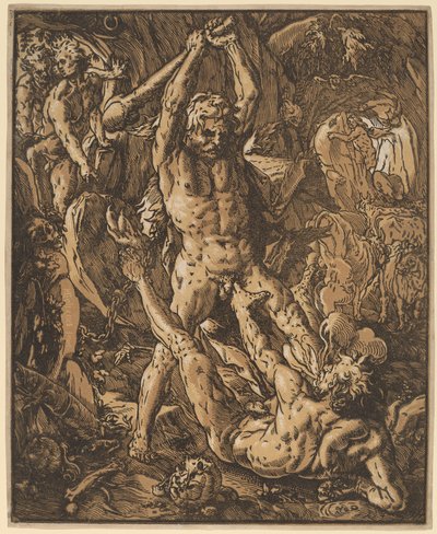 Hércules Matando a Caco de Hendrik Goltzius