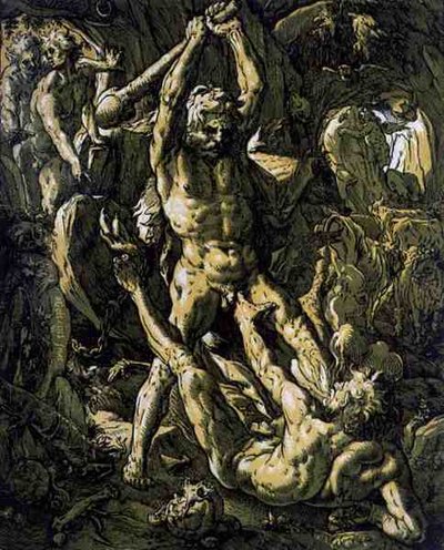 Hércules matando a Caco de Hendrik Goltzius