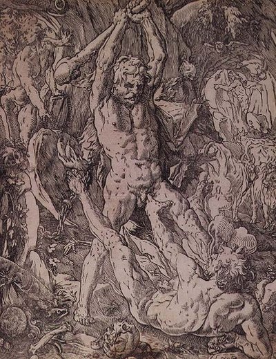 Hércules y Caco de Hendrik Goltzius
