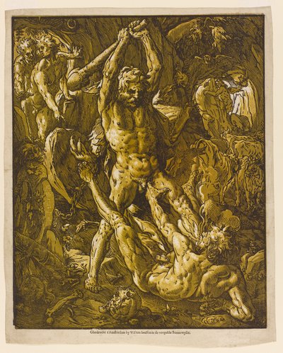 Hércules y Caco, 1588 de Hendrik Goltzius