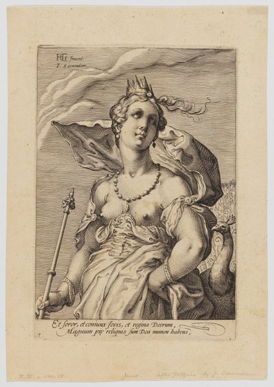Juno, de las Tres Diosas de Hendrik Goltzius