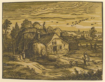 Paisaje con cabaña, ca. 1597-98 de Hendrik Goltzius