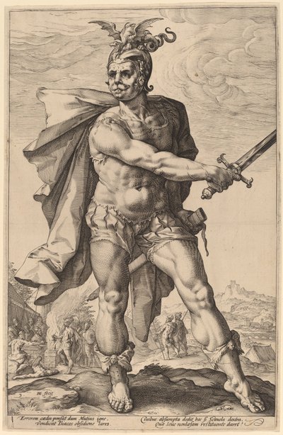 Mucio Escévola de Hendrik Goltzius
