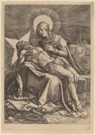 Piedad (La Virgen Dolorosa con Cristo muerto en su regazo) de Hendrik Goltzius