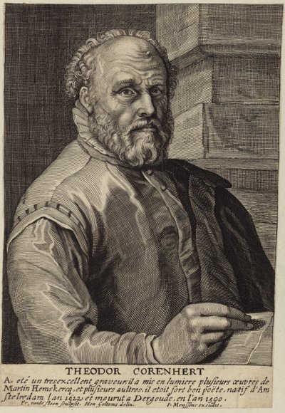 Retrato de Theodore Cornhert de Hendrik Goltzius