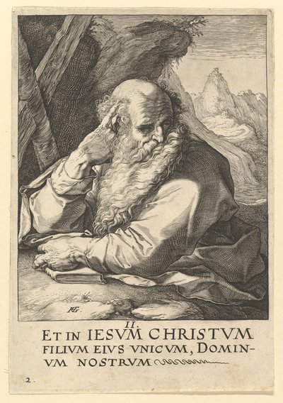 San Andrés, de Cristo, los Apóstoles y San Pablo con el Credo, ca. 1589 de Hendrik Goltzius