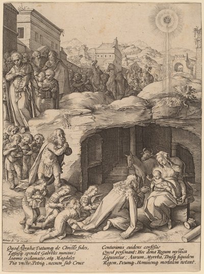 La adoración de los magos de Hendrik Goltzius