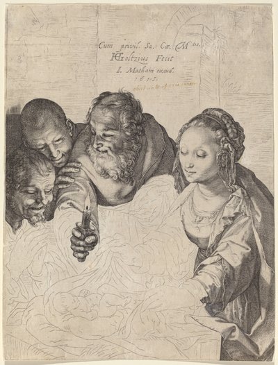 La Adoración de los Pastores de Hendrik Goltzius