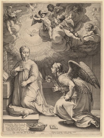 La Anunciación de Hendrik Goltzius